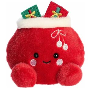 Kids Aurora Velvet The Santa Bag 5" Palm Pal Plush Stuffed Animal NEW